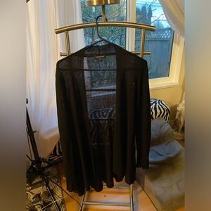 Eileen Fisher Black Linen Cardigan